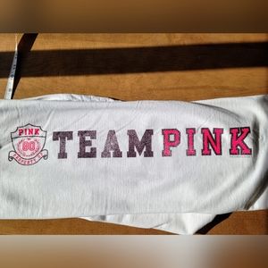 Sz M EUC Victoria's Secret "Pink" Sweatpants White